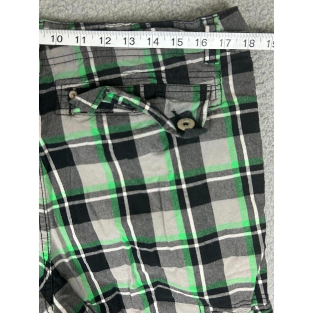 Carbon Mens Cargo Pockets Shorts 34 Multicolor Plaid Design Summer Wear Photos - Picture 9 of 11